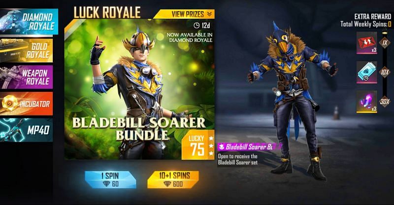 Players have to select Weapon Royale (Image via Free Fire)