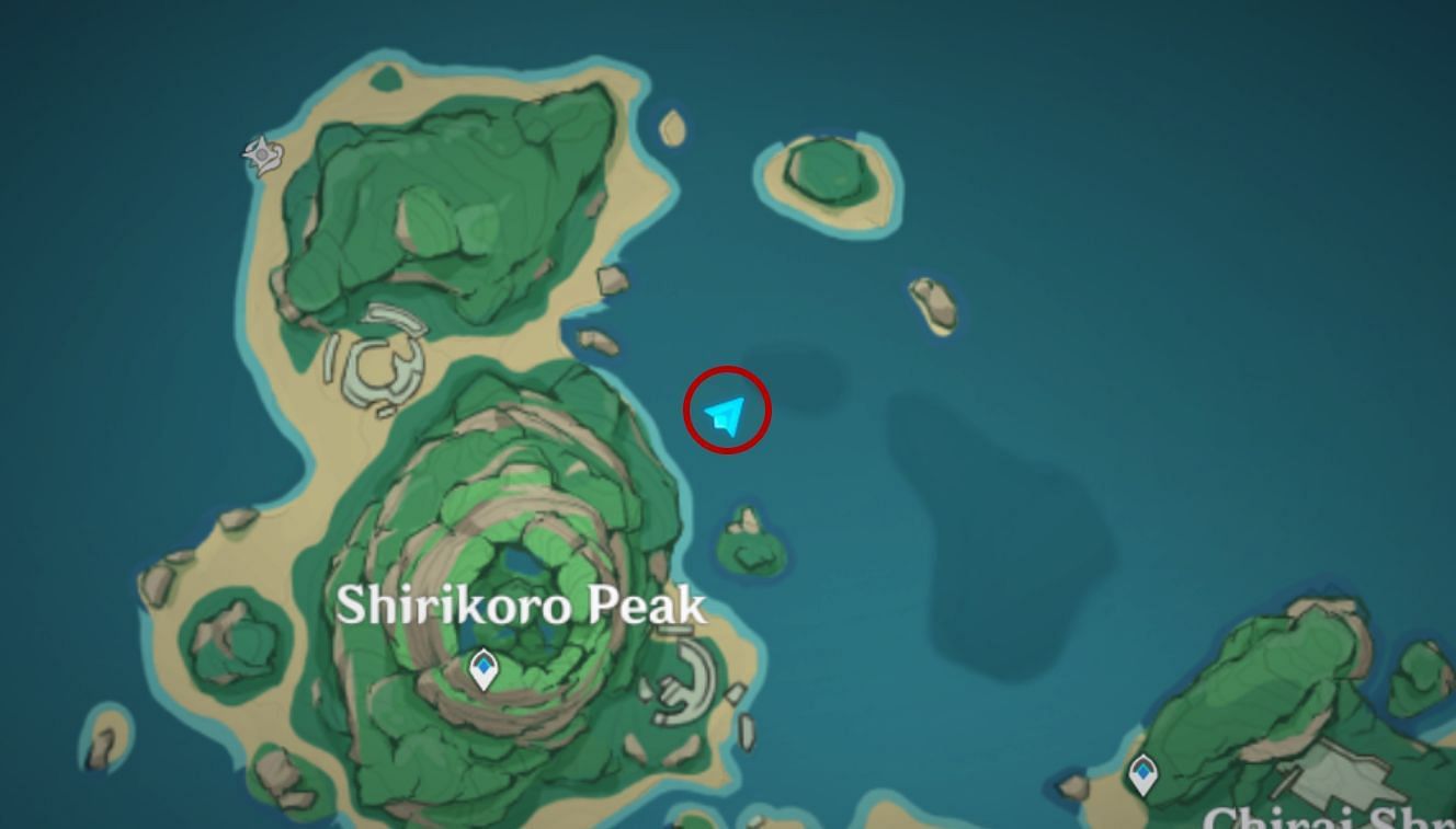 Second Star-Shaped Gem map location (Image via Genshin Impact)