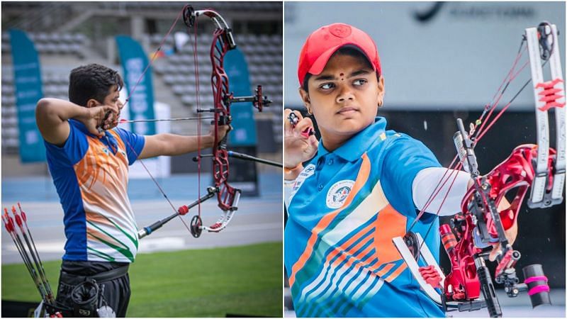 Compound Archers Abhishek Verma and Vennam Jyothi Surekha Vennam in action. (Pic Credit: SAI Media)