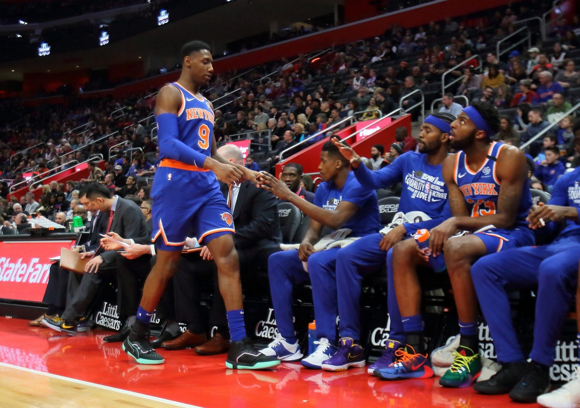 The New York Knicks' bench made a huge difference in the game against the Philadelphia 76ers [Photo: Daily Knicks]