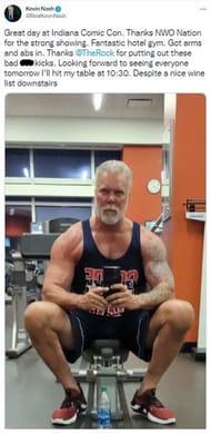 Kevin Nash showing off his incredible physique