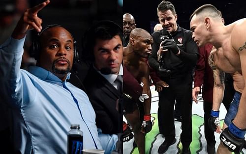 Daniel Cormier (L) and Kamaru Usman vs Colby Covington (R) via Instagram @dc_mma and @colbycovmma