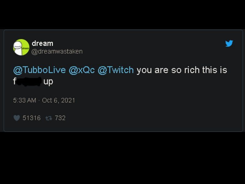 Dream responds to Tubbo (Image via Twitter)