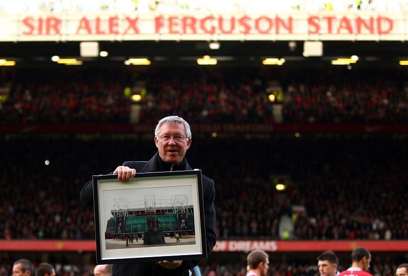 The North Stand was renamed Sir Alex Ferguson stand on his 25th anniversary in November 2011