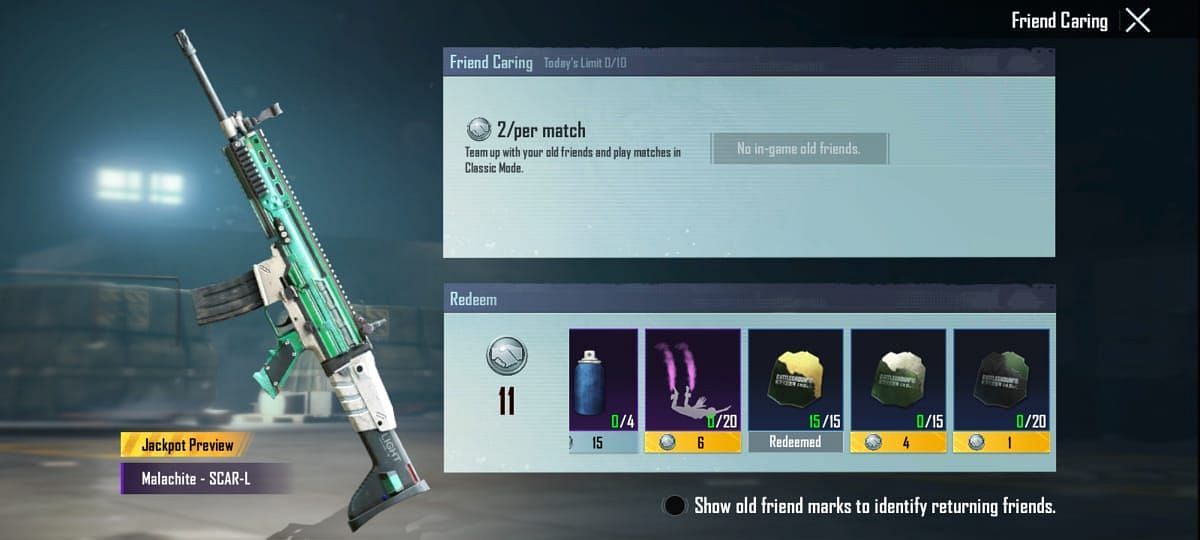 Get a Scar-L skin and more rewards in the BGMI Friend Caring Event (Image via Krafton)