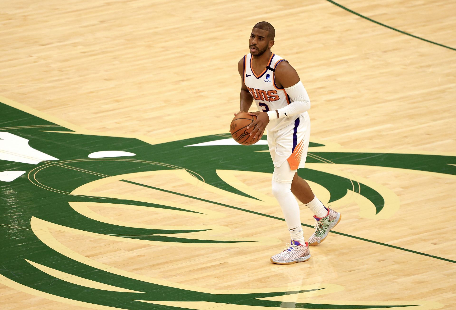 Chris Paul of the Phoenix Suns is the only active player in the top five NBA assists leaderboard.