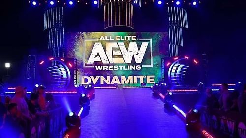 The AEW Dynamite logo displayed for viewers