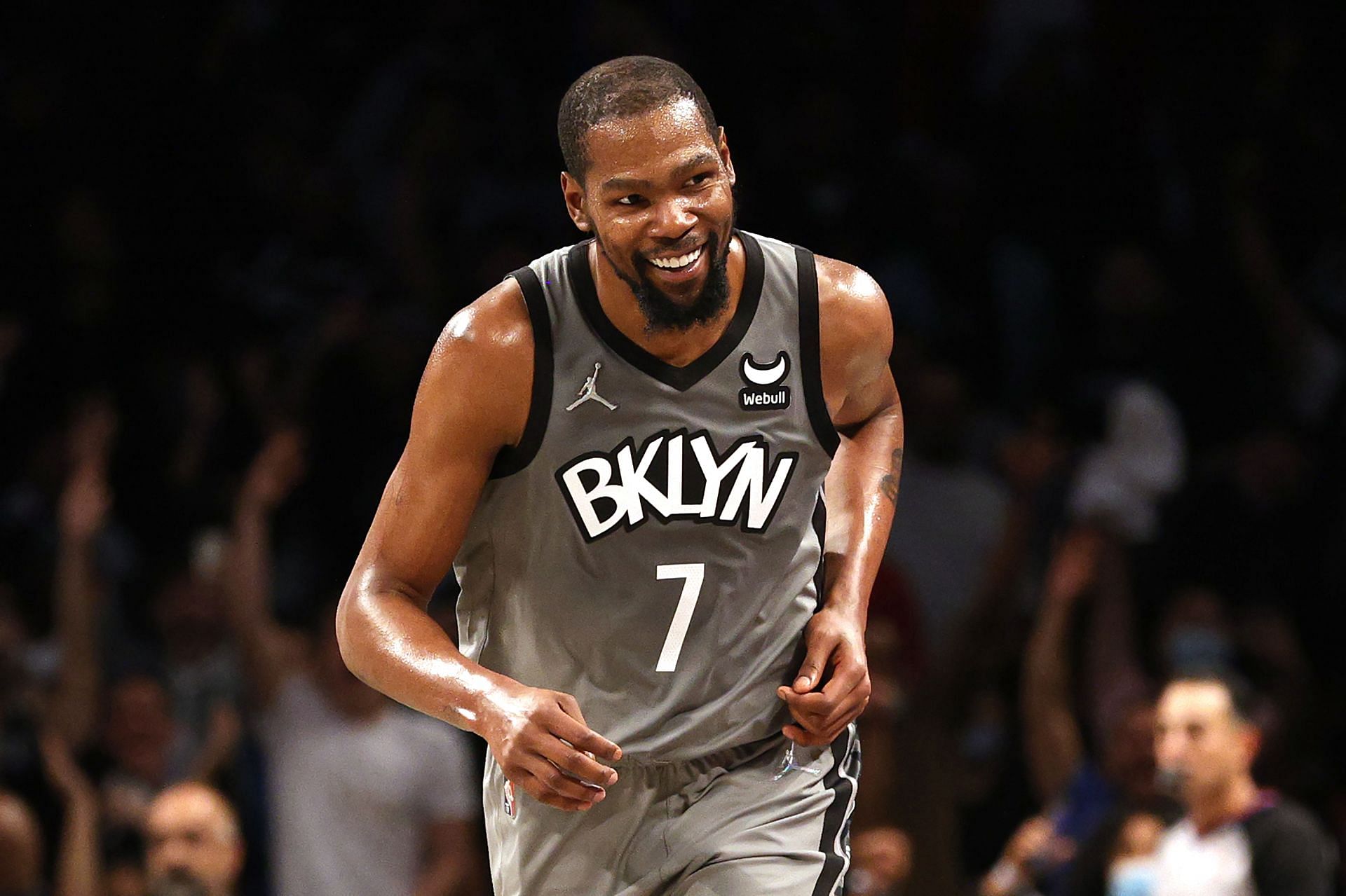 Kevin Durant (#7) of the Brooklyn Nets