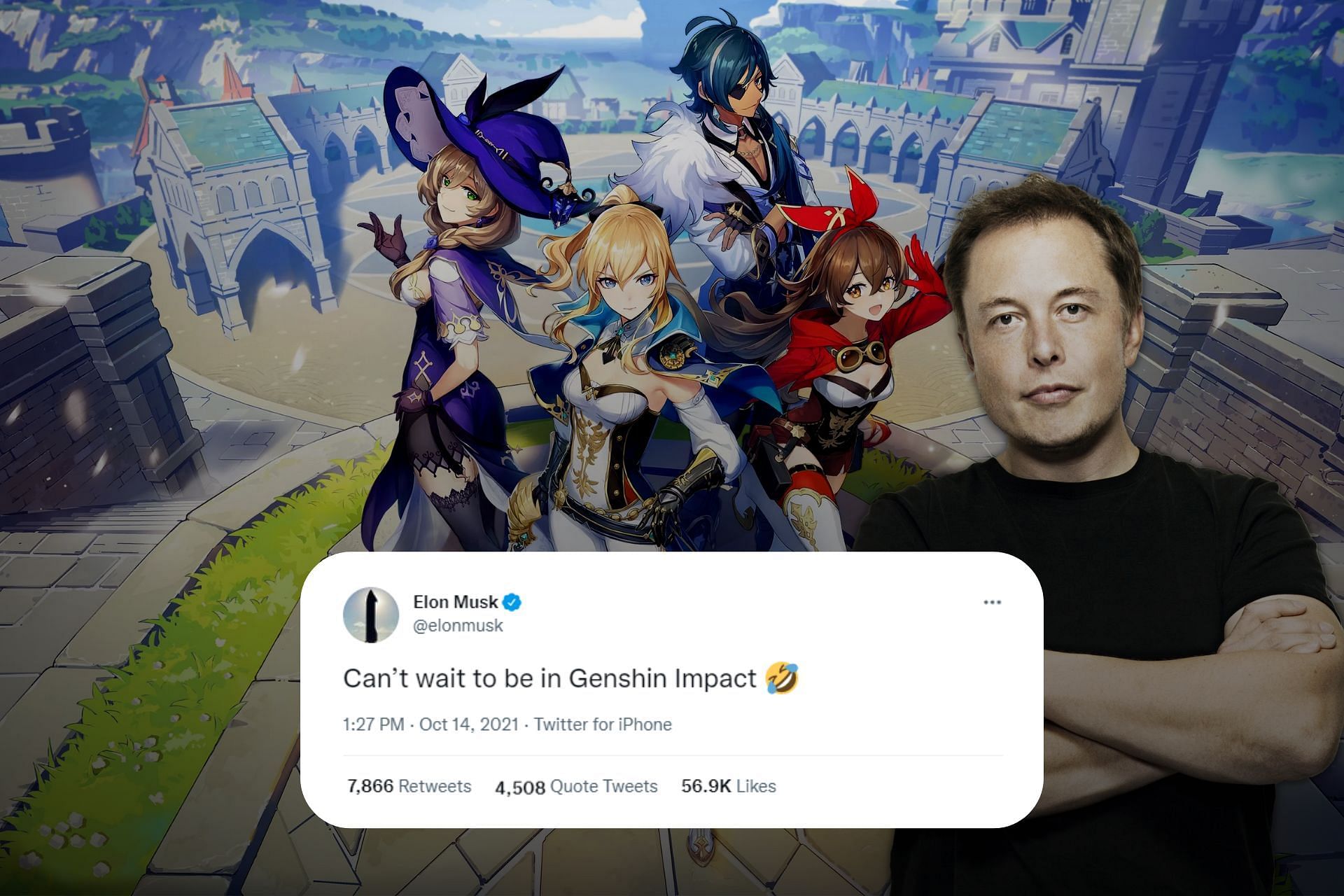 Elon Musk has surprised Genshin Impact fans around the world with a tweet (Image via Sportskeeda)