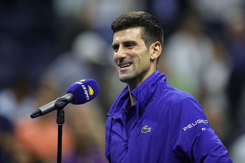 Novak Djokovic at the 2021 US Open