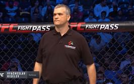 What is the MMA record of Vyacheslav Kiselev, the UFC 267 referee pulled from the event after negligent officiating?