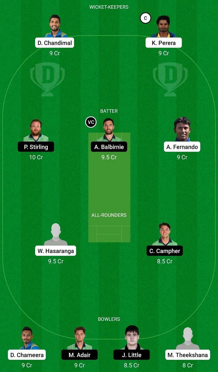 SL vs IRE Dream11 Fantasy Tip #1