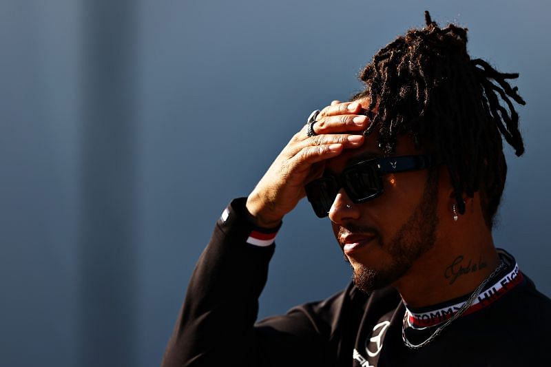 Lewis Hamilton in the Paddock during previews ahead of the F1 Grand Prix of Turkey at Intercity Istanbul Park, Turkey. (Photo by Mark Thompson/Getty Images)