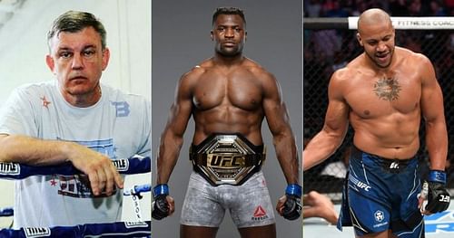 Teddy Atlas (left), Francis Ngannou (middle) and Ciryl Gane (right) [Image credits: @francisngannou. @ufc and @teddy_atlas on Instagram]