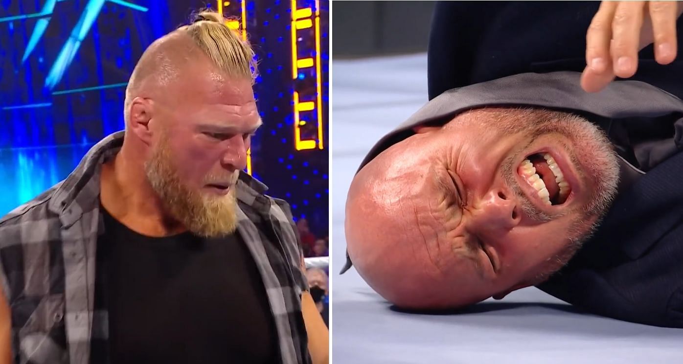 Brock Lesnar destroyed Adam Pearce on SmackDown