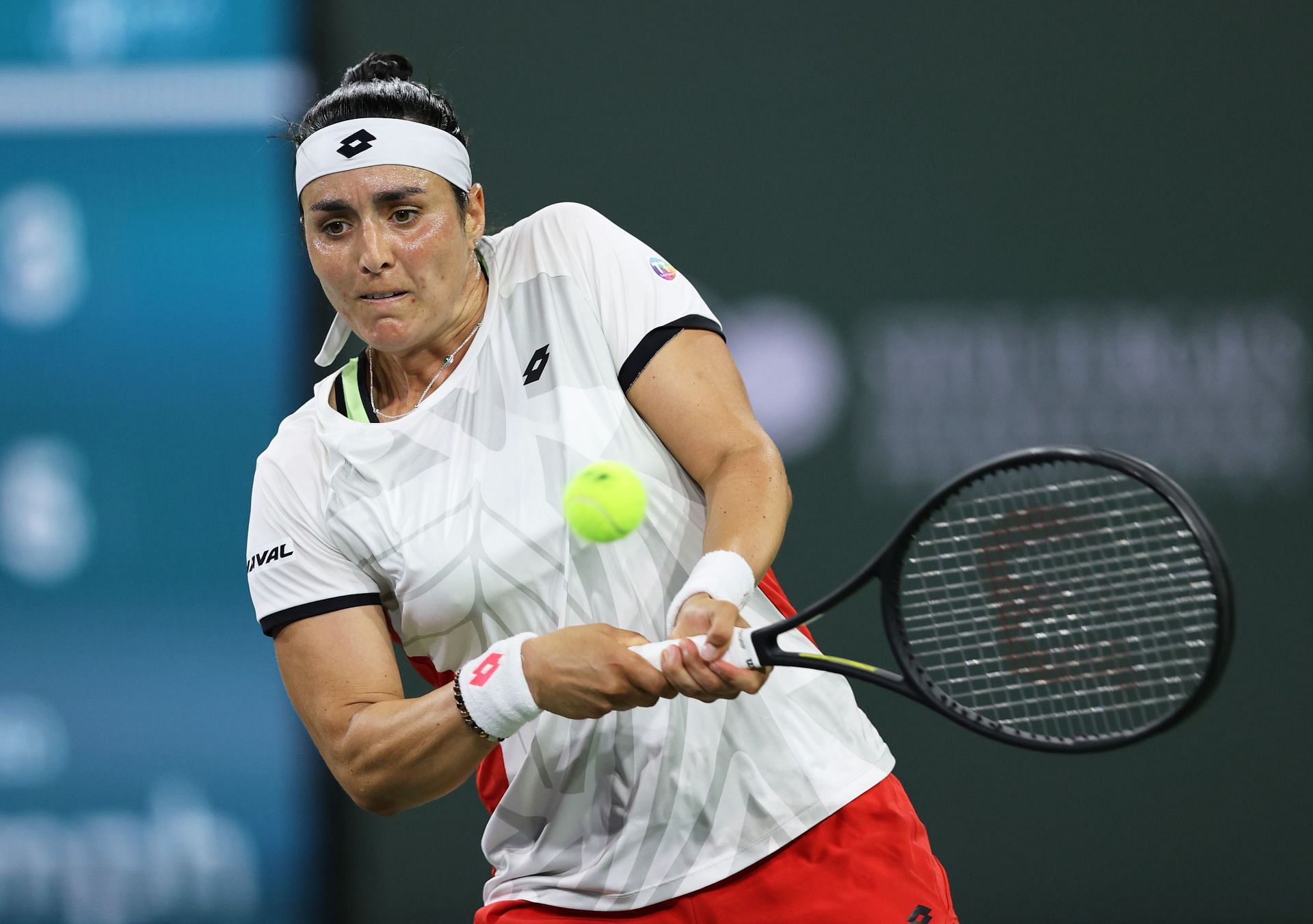 Ons Jabeur in action at the BNP Paribas Open