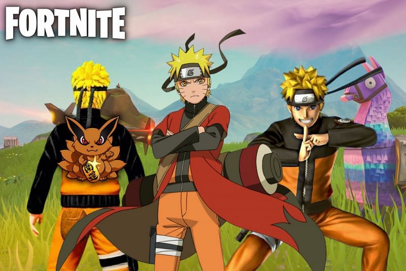 Naruto and Kurama in Fortnite (Image via Sportskeeda)