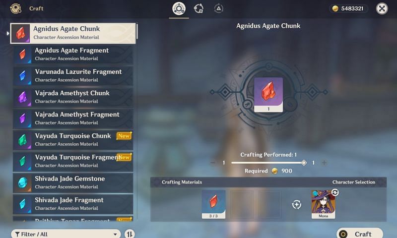 Genshin Impact players can craft some Ascension Materials as well (Image via Genshin Impact)