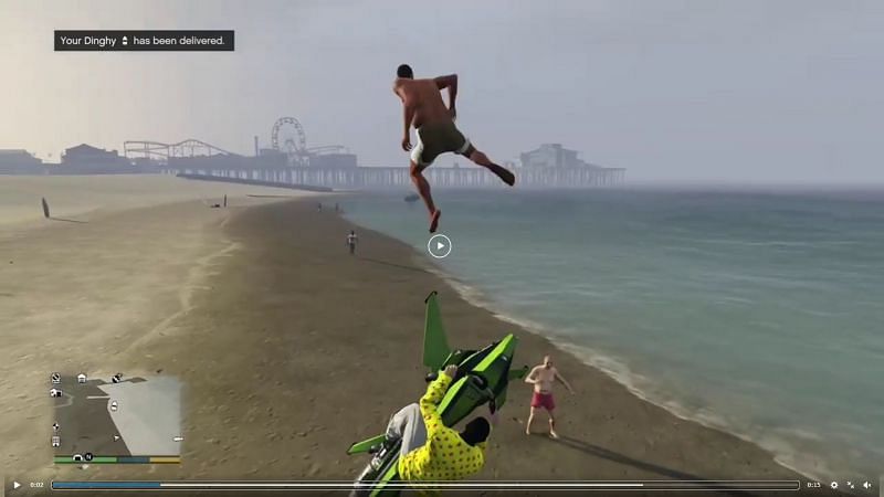 Flipping players using the Oppressor in GTA Online (Source Reddit u/UsghuiYz)