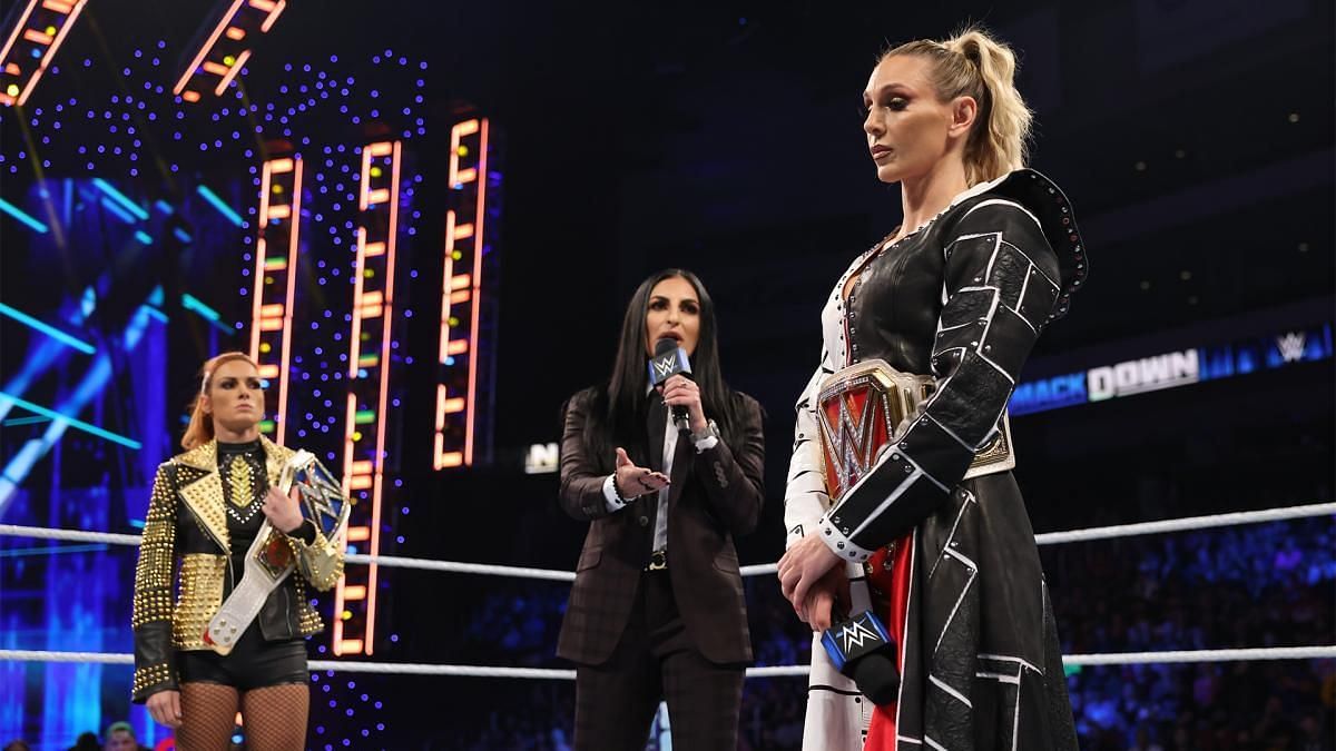 Charlotte Flair and Becky Lynch swapped belts.