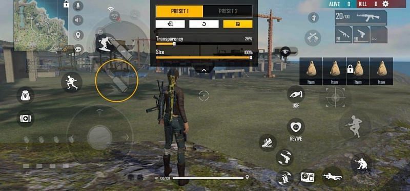 O layout do HUD deve ser adequado aos jogadores & # 039;  conforto (imagem via Free Fire)