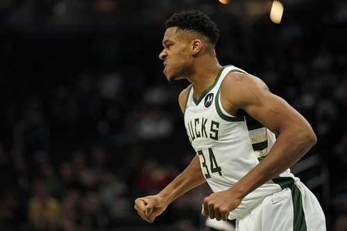 Giannis Antetokounmpo during the Oklahoma City Thunder vs Milwaukee Bucks game