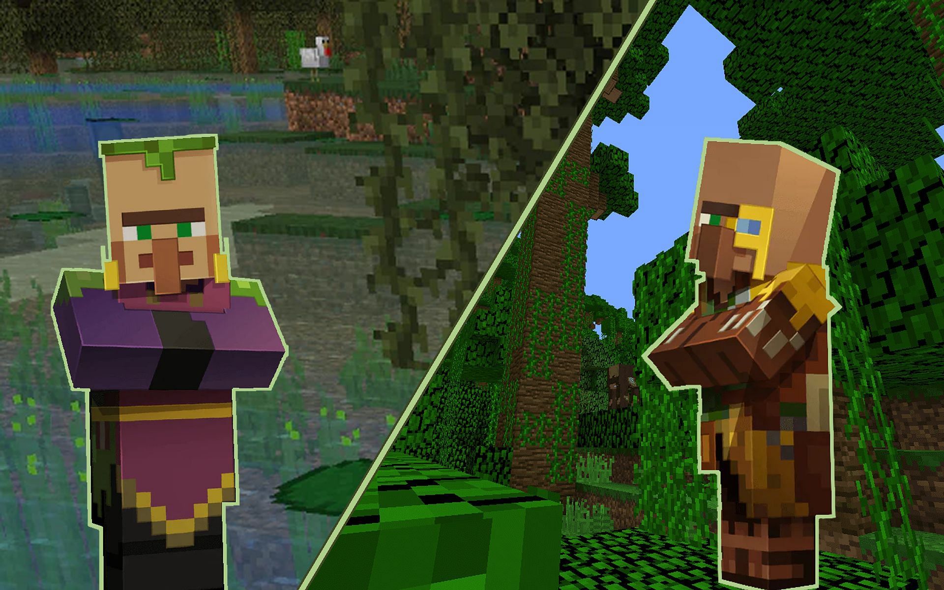 Swamp and jungle villagers are very rare in-game (Image via Minecraft)