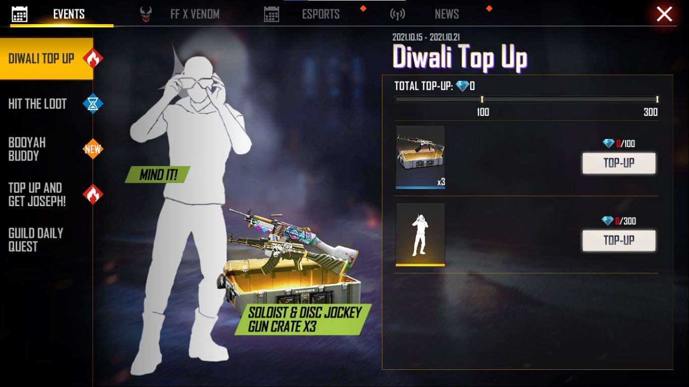 Players need to purchase the given number of diamonds over the next week (Image via Free Fire)