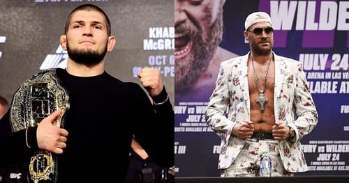 Khabib Nurmagomedov (left) & Tyson Fury (right)