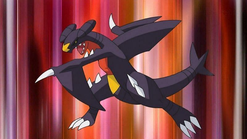 Garchomp as it appears in the anime (Image via The Pokemon Company)