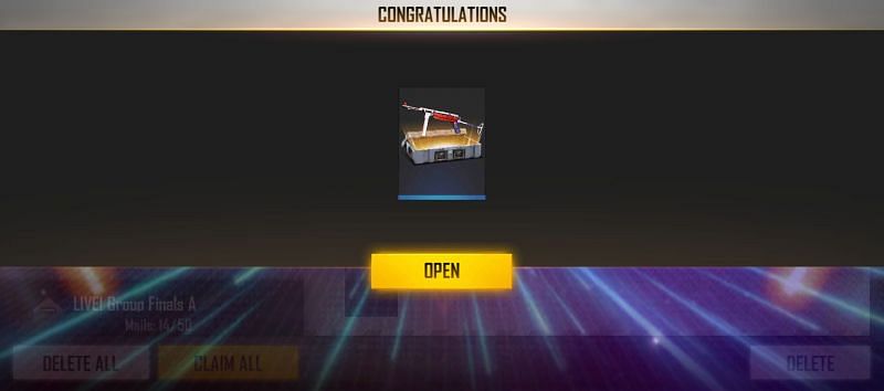 Titanium Weapon Loot Crate is the reward for the redeem code (Image via Free Fire)