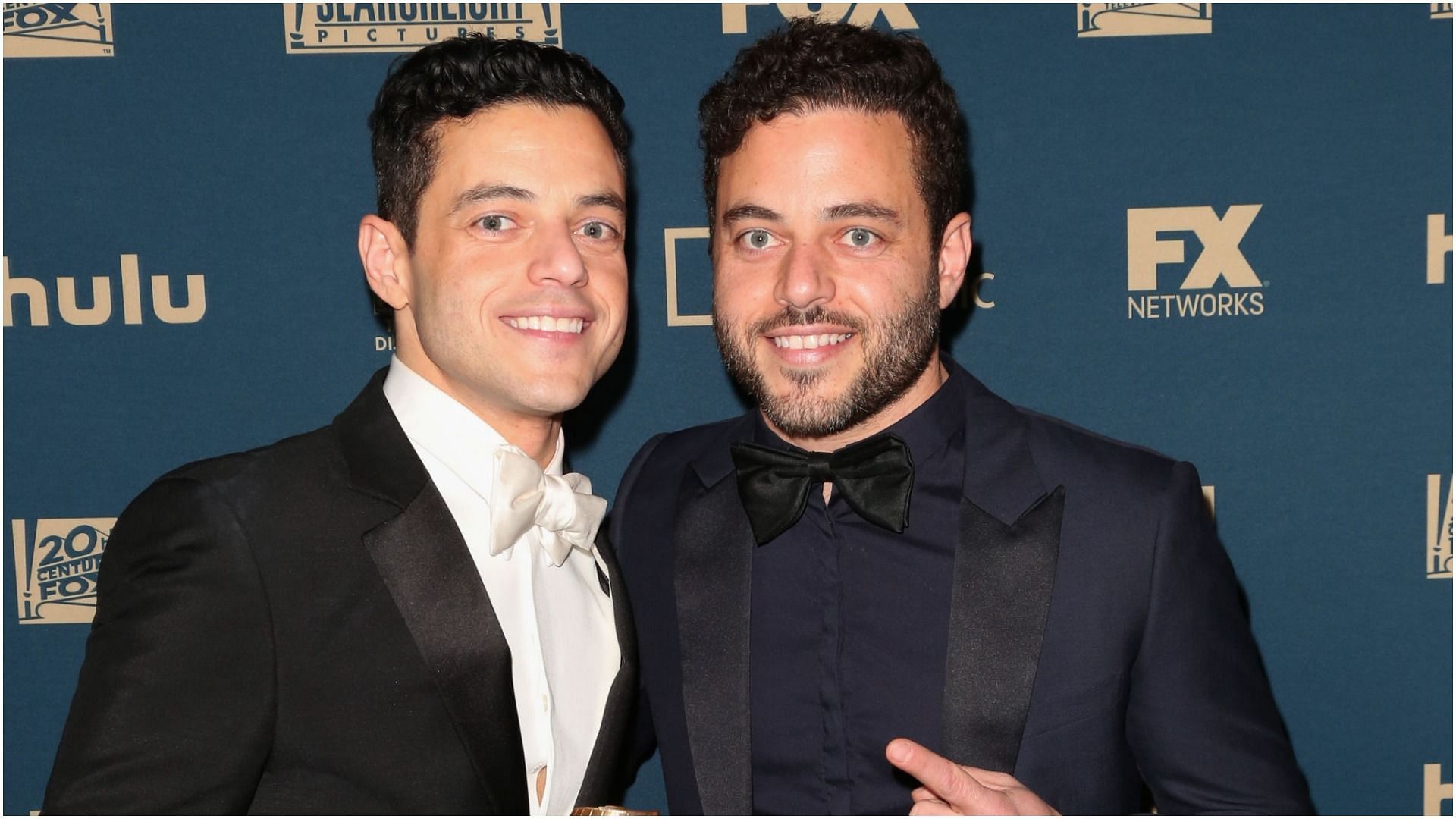 Rami Malek and Sami Malek attend the FOX, FX and Hulu 2019 Golden Globe Awards after party at The Beverly Hilton Hotel in Beverly Hills, California. (Image via Getty Images)