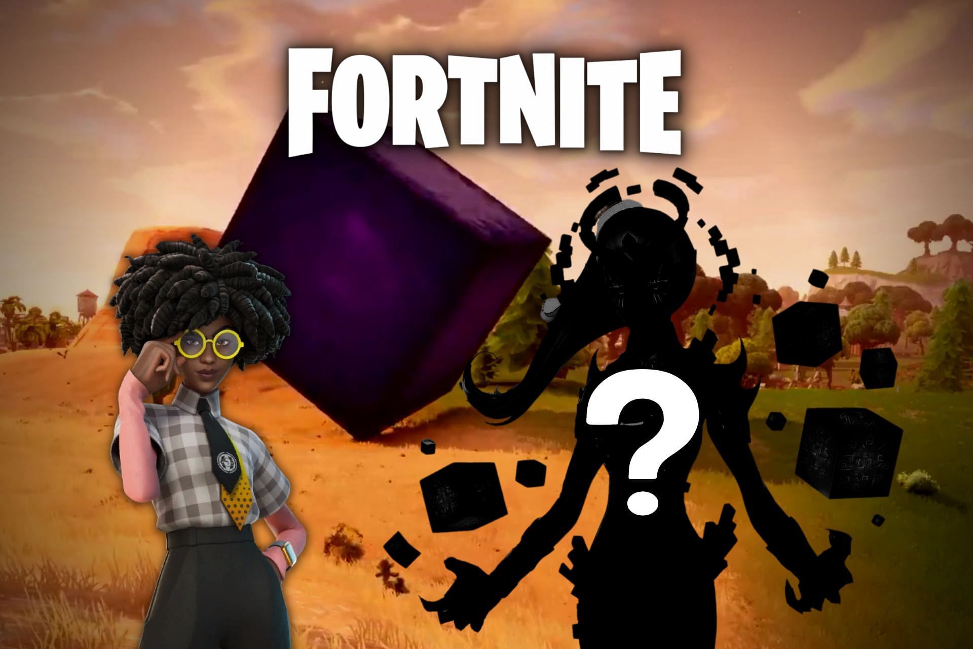 Dr. Slone, Mystery Queen, and the Cubes in Fortnite Chapter 2 Season 8 (Image via Sportskeeda)