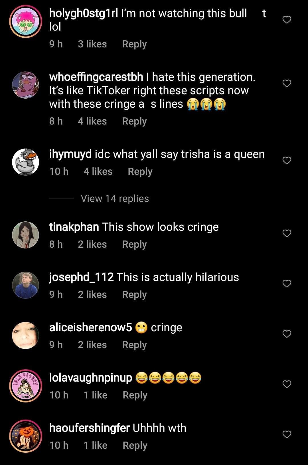The Internet reacts to the mention of Trisha Paytas in the show 3/3 (Picture via defnoodles / Instagram)