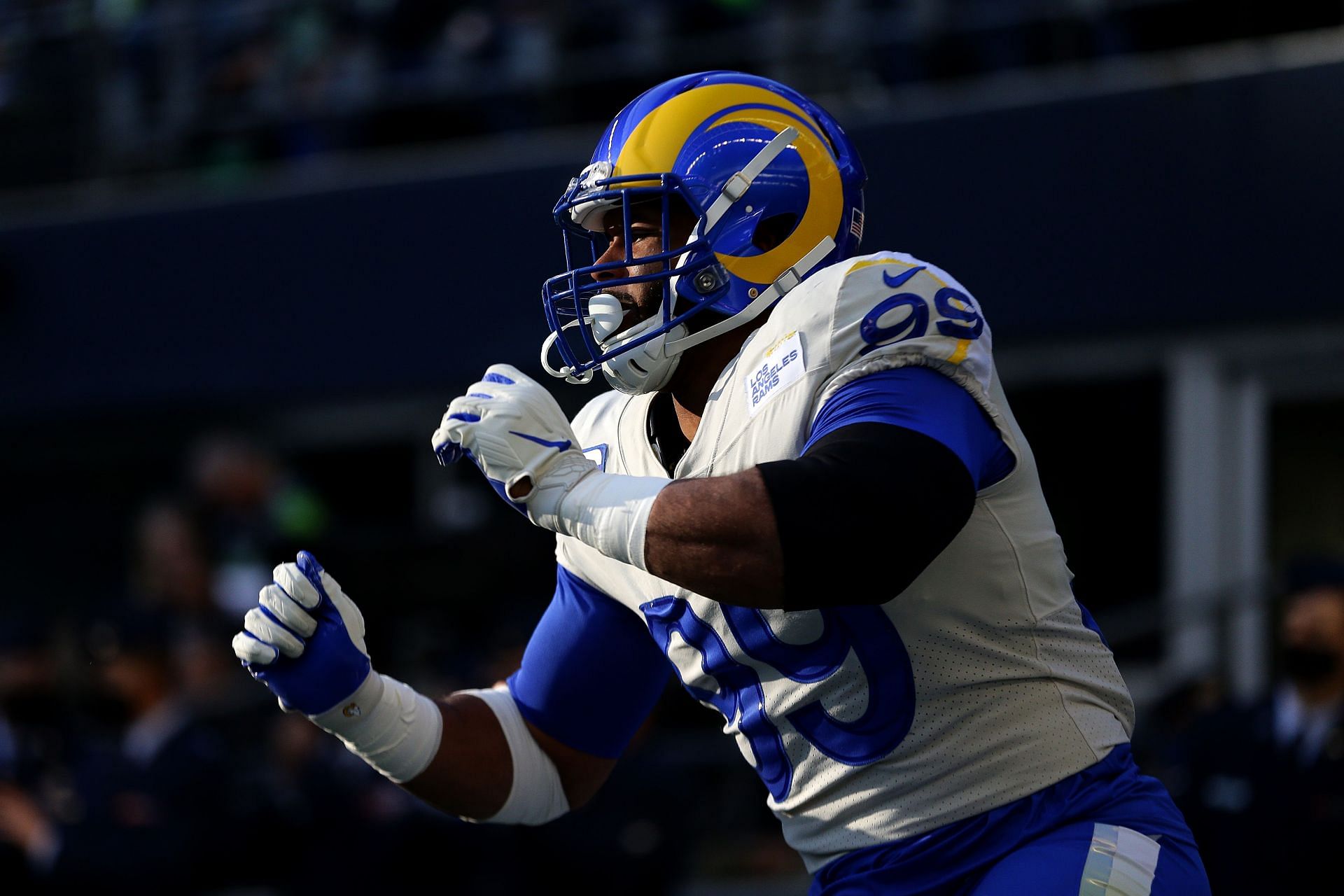 Los Angeles Rams defensive tackle Aaron Donald