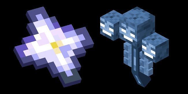 Wither drops Nether Star (Image via custom cursor)