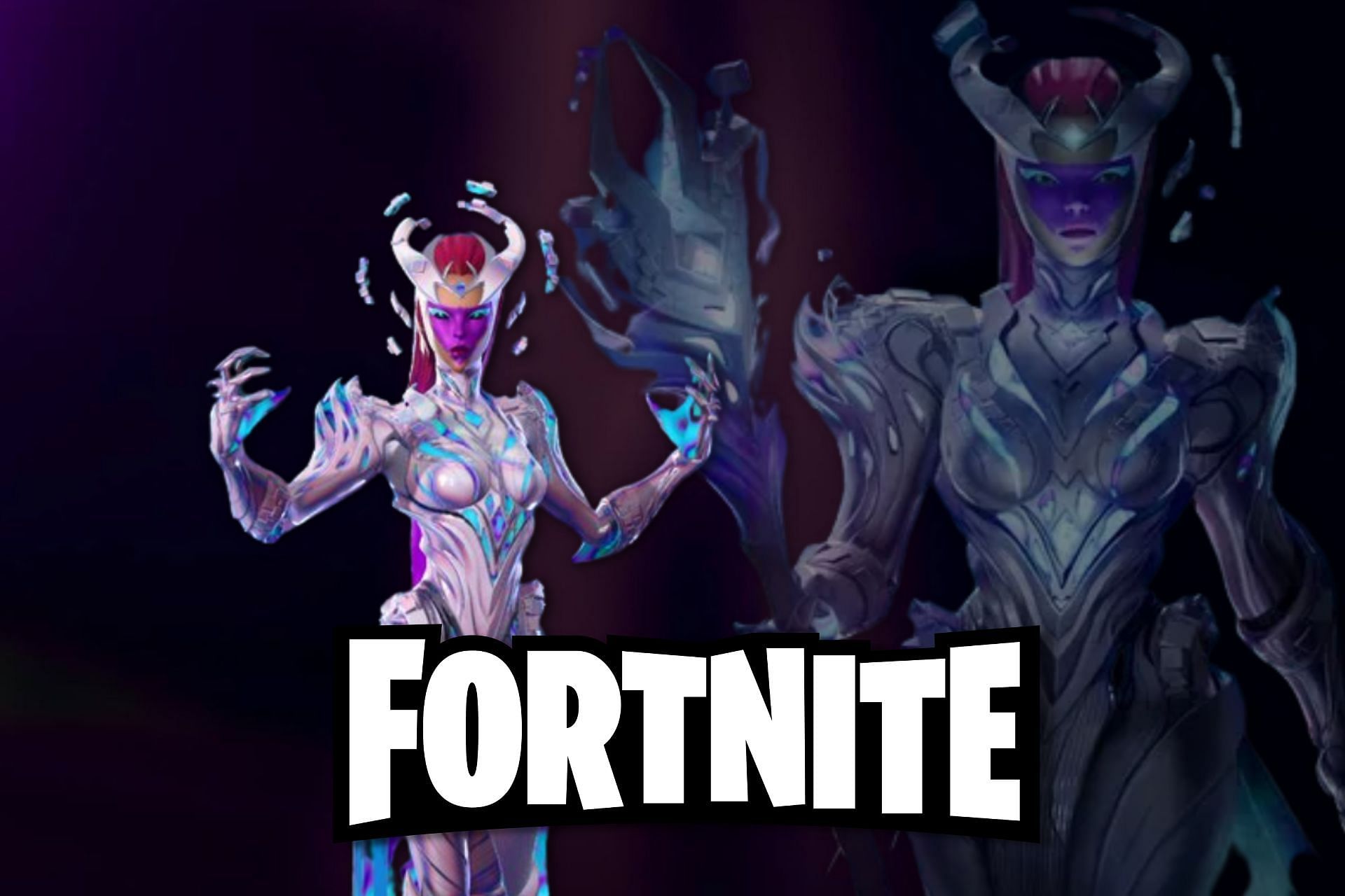 The Cube Queen has revealed herself above the new Cube Town POI but she is yet to interact with Fortnite players in Season 8 (Image via Sportskeeda)