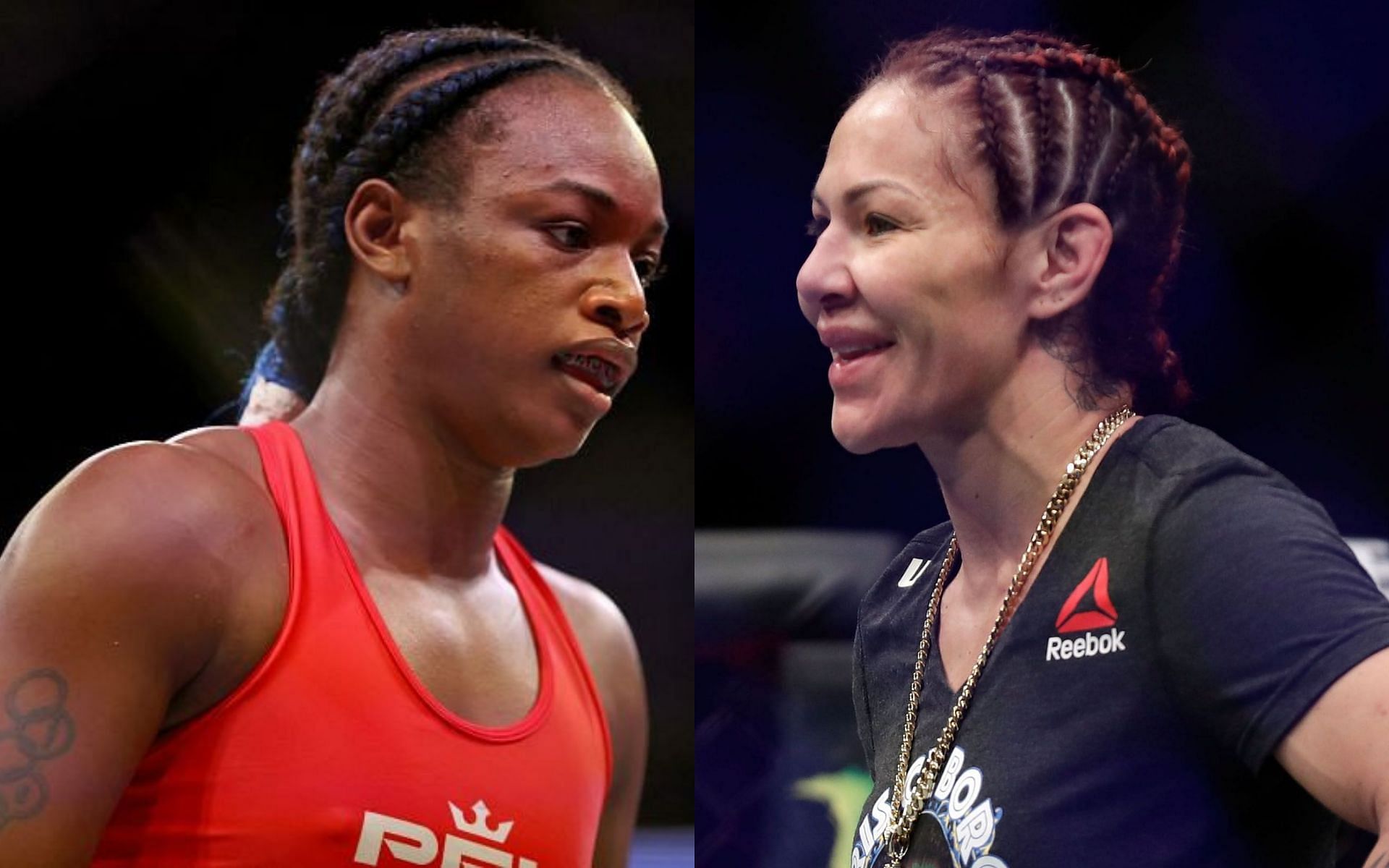 Claressa Shields (left) and Cris Cyborg (right)