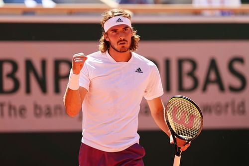 Tsitsipas at the 2021 French Open.