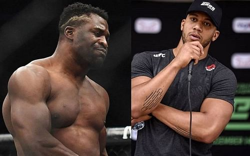 Francis Ngannou (left) and Ciryl Gane (right)