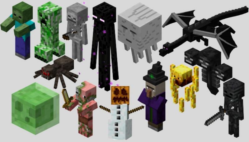 The many Minecraft mobs (Image via Reddit)
