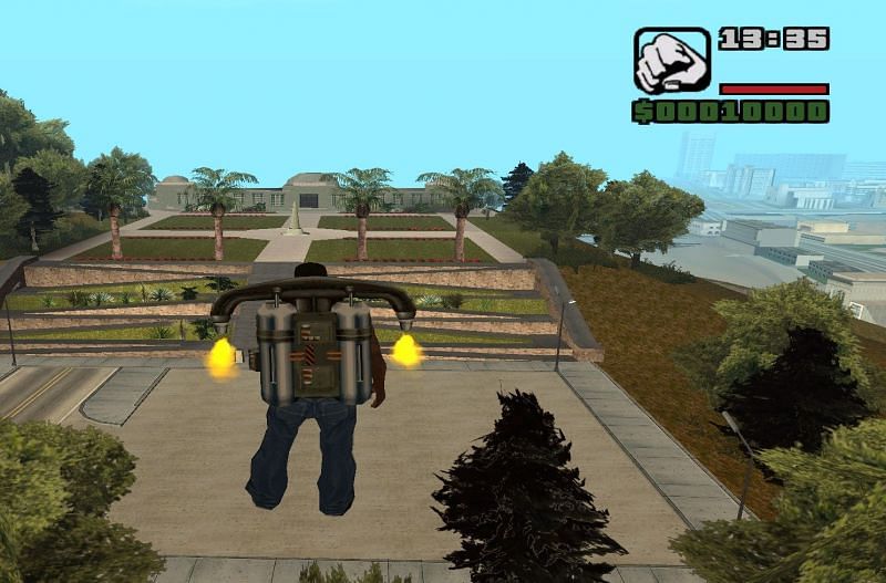 Зеленые утесы просторны, но не играют никакой роли в миссии GTA San Andreas (Изображение предоставлено Rockstar Games)