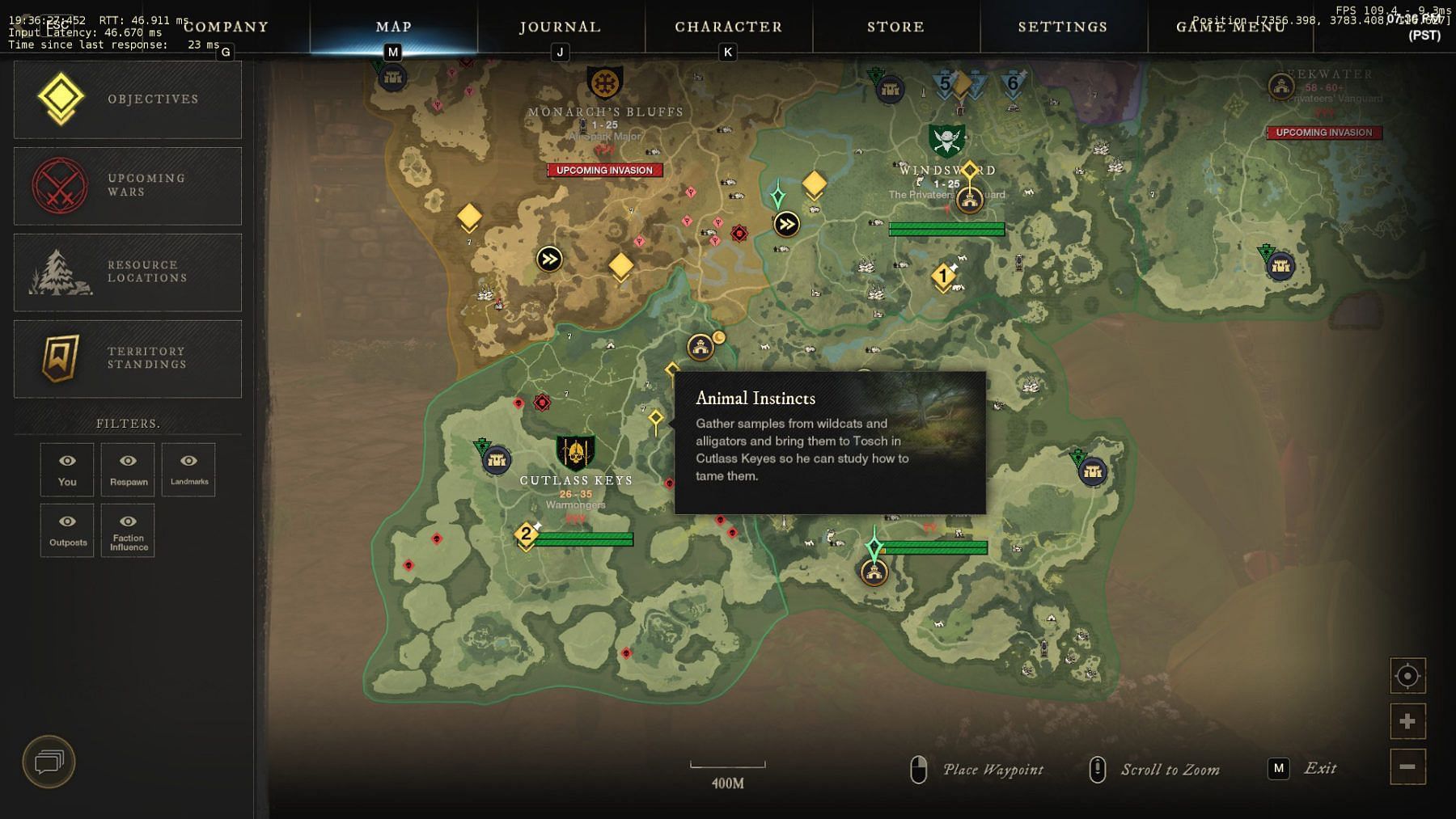 Monarch's Bluffs Map for New World MMO