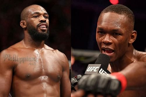 Jon Jones (left) and Israel Adesanya (right)