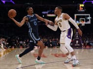 De'Anthony Melton of the Memphis Grizzlies v Los Angeles Lakers