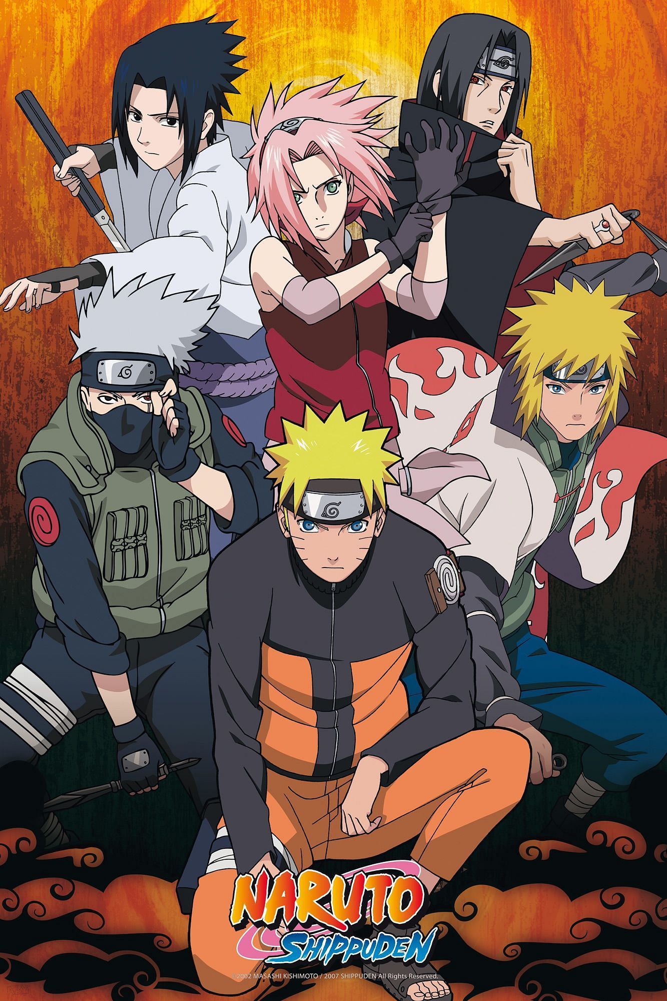 Naruto Shippuden Anime Main Characters Manga Poster