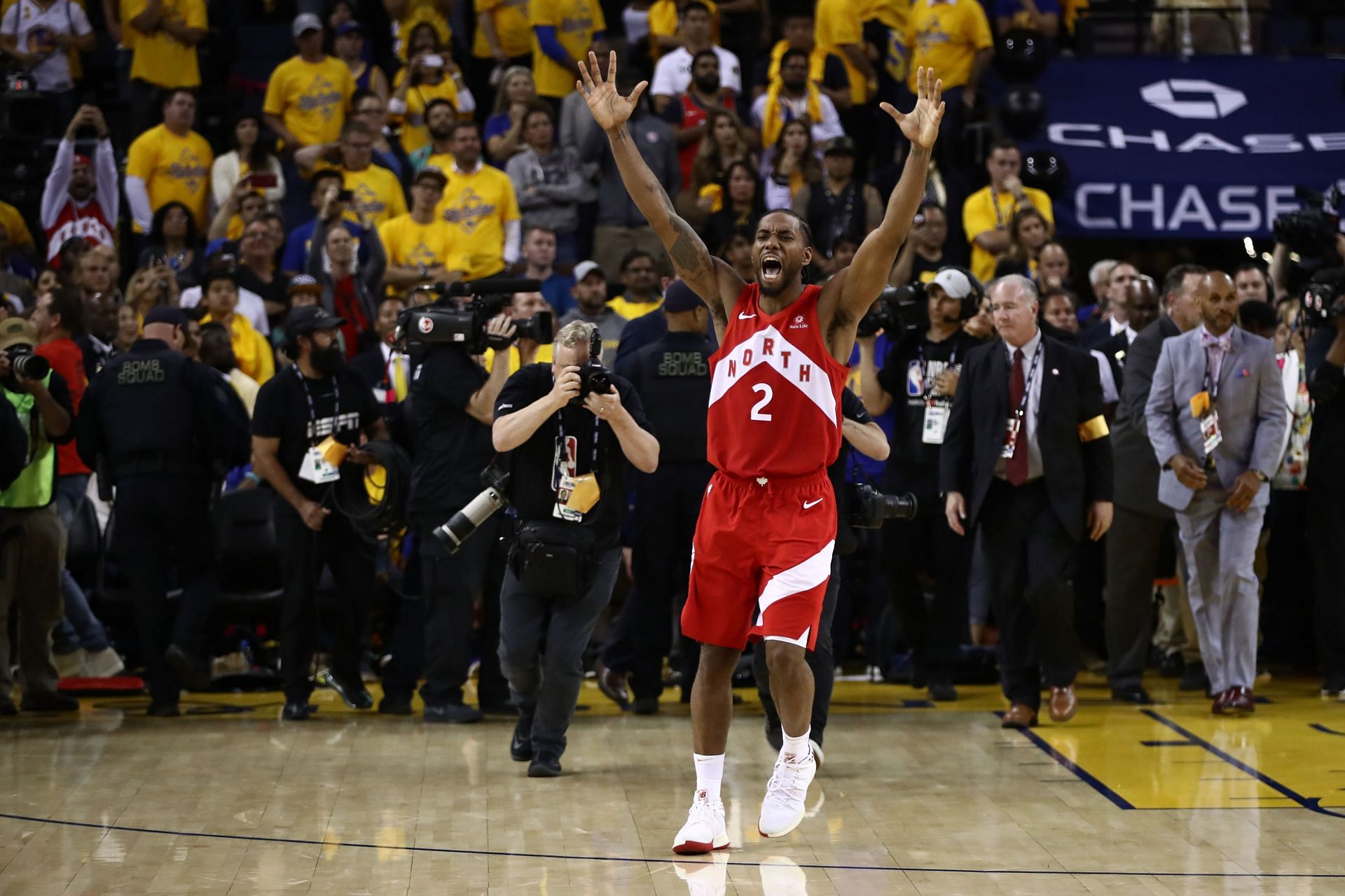 Kawhi Leonard during the 2019 NBA Finals - Game Six