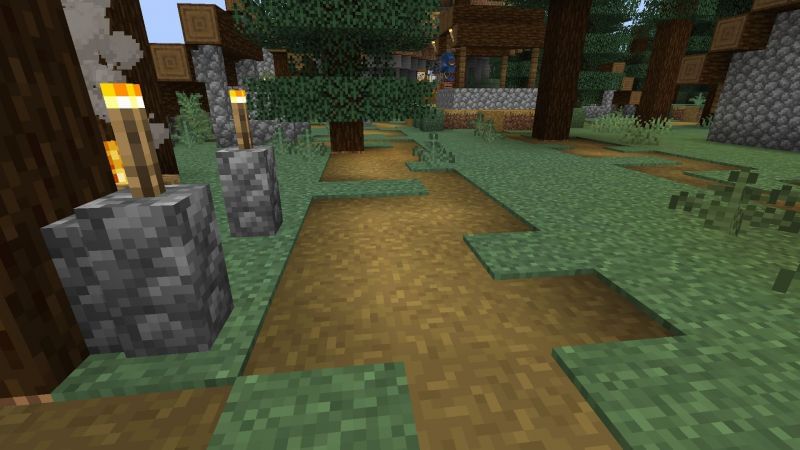 A dirt path (Image via Minecraft)