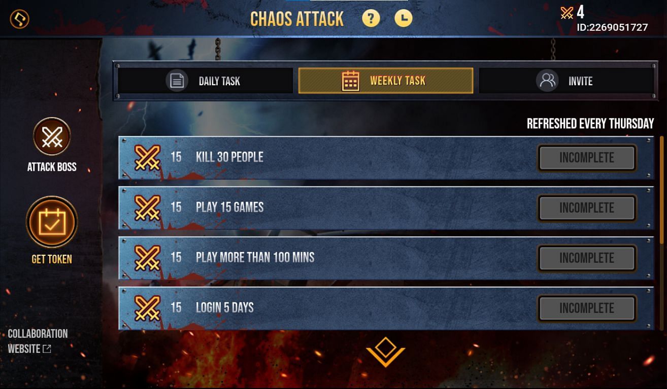 The weekly tasks provide several other items as well (Image via Free Fire)