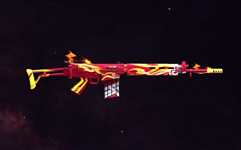 The Parafal Crimson Heir skin is available in the Weapon Royale (Image via Free Fire)